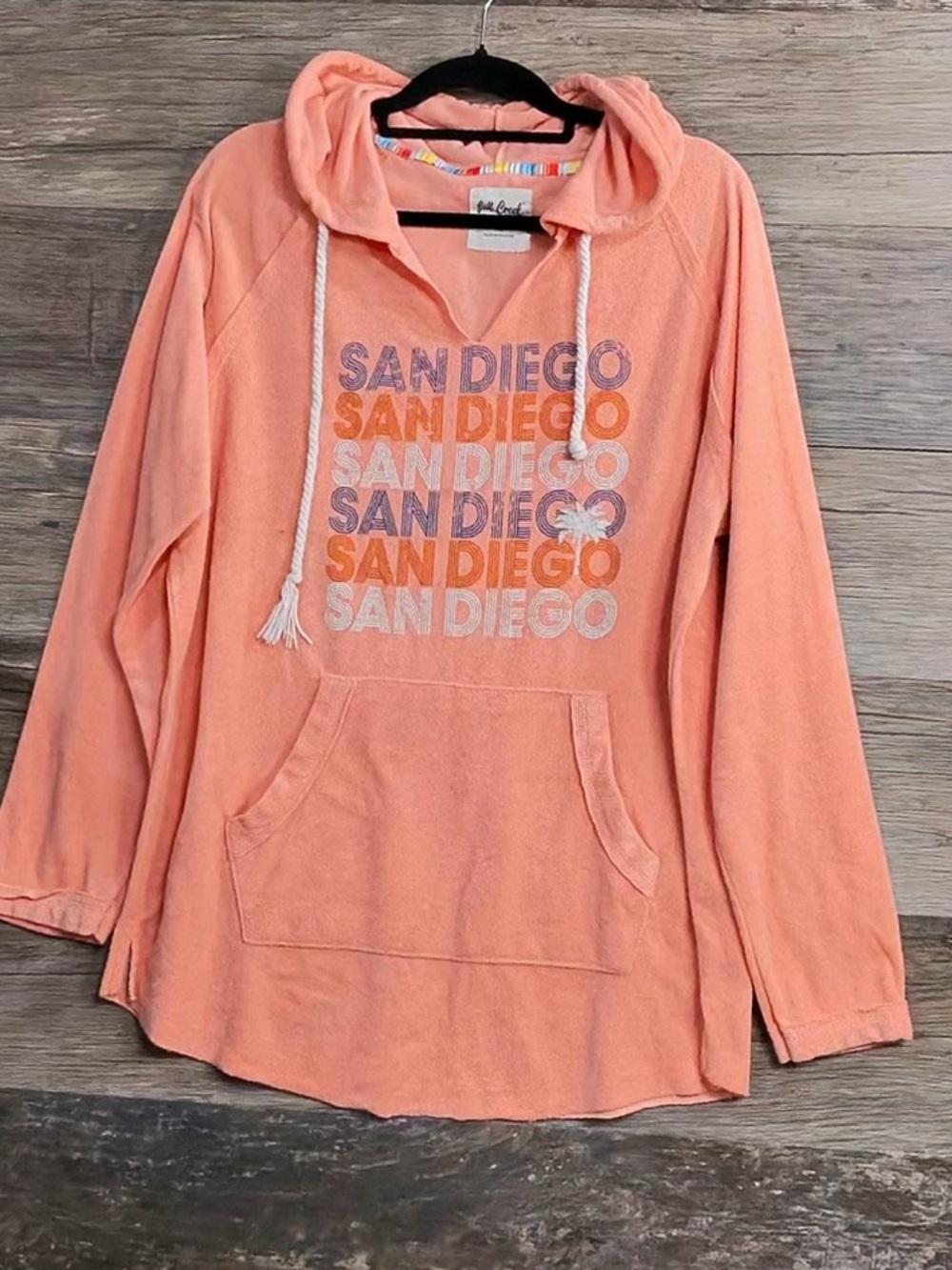 San Diego Peach Terry Hoodie Sweatshirt